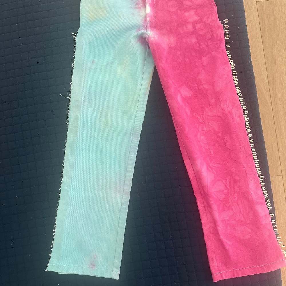 Custom tie dyed embellished Dickies